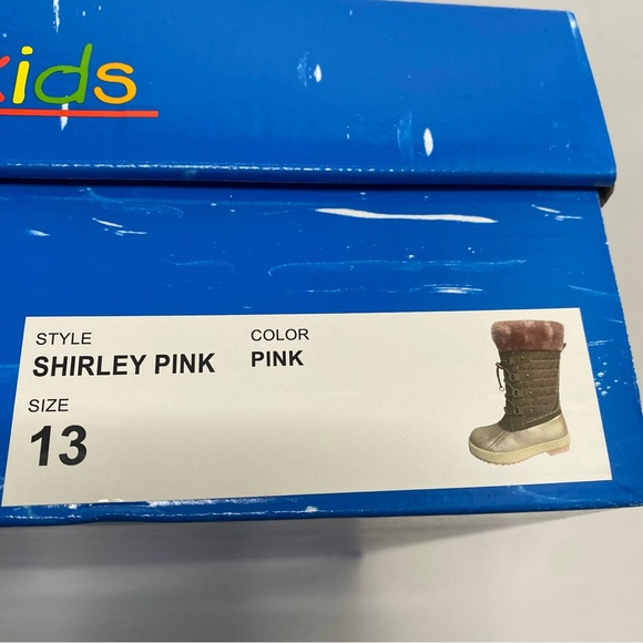 Girls Totes Shirley Pink Winter High Boots - Picture 3 of 16